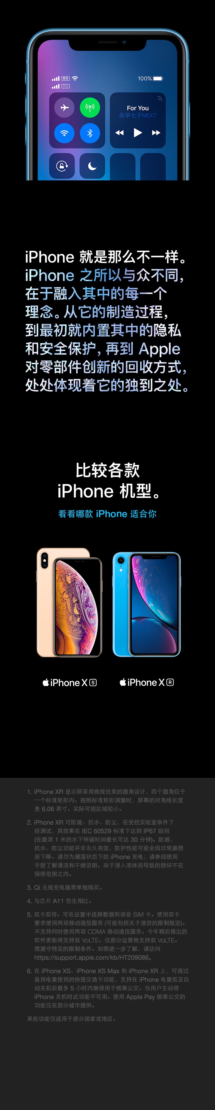 比较各款iPhone机型