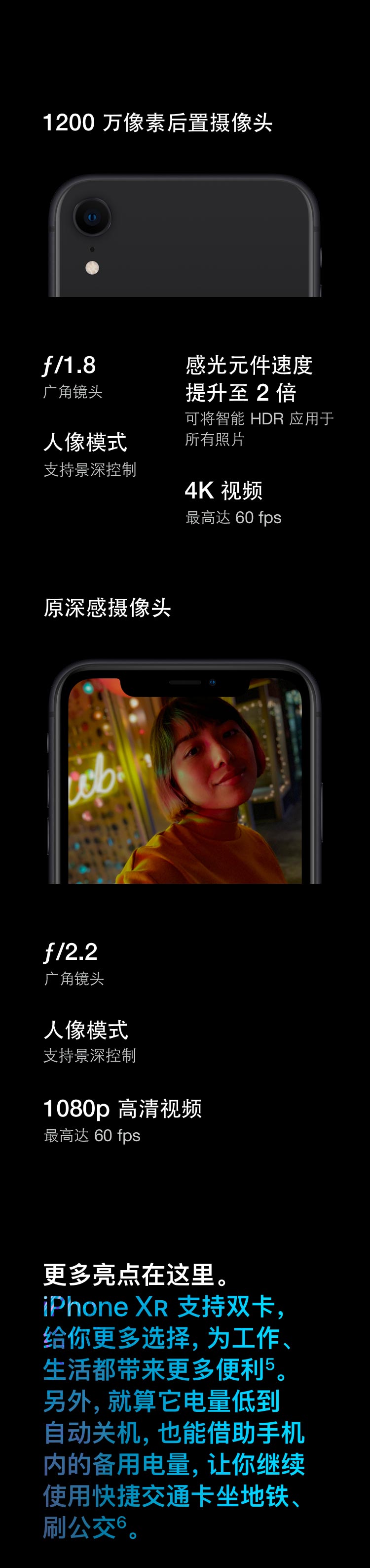 摄像概览 支持双卡手机备用电量借助
